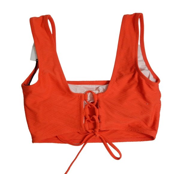 Bikini Top Size M Womens Shade And Shore Full Coverage Orange Thick Straps - Picture 2 of 10